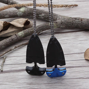 Multifunctional Mini Hanging Necklace Knife Protable Outdoor Camping Knife Rescue Survival Tool-UlGadget