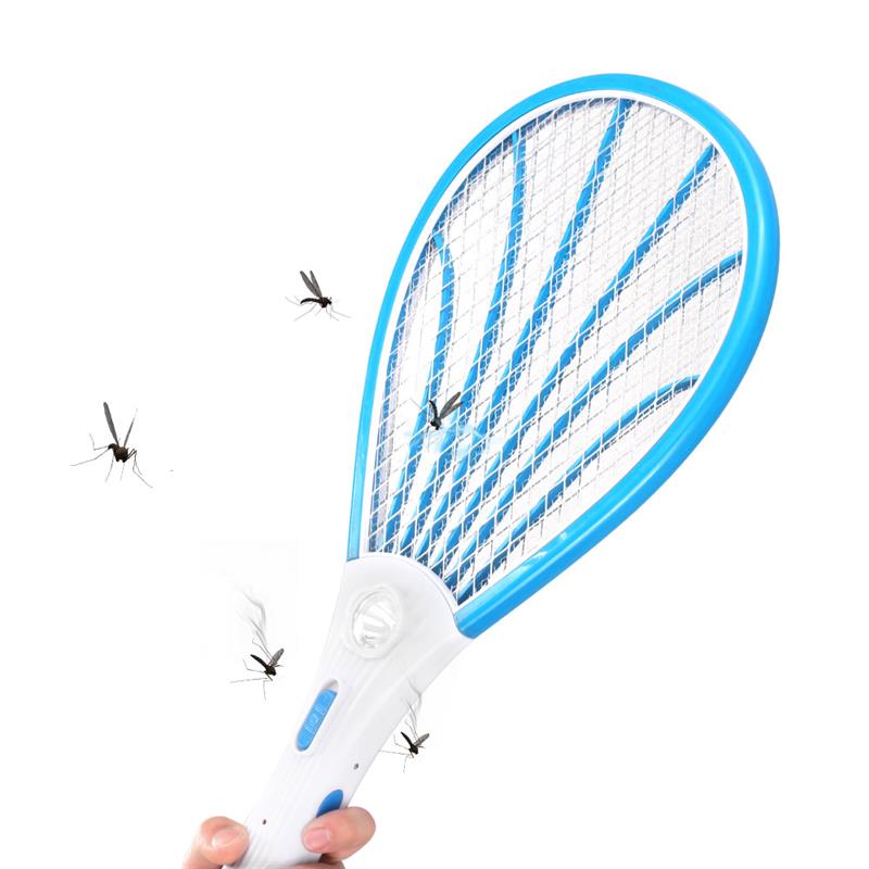 Rechargeable Electric Mosquito Swatter with LED Light Insect Pest Bug Fly Zapper Hand Racket Killer-UlGadget