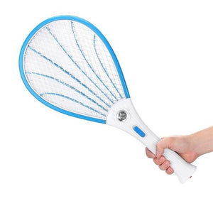 Rechargeable Electric Mosquito Swatter with LED Light Insect Pest Bug Fly Zapper Hand Racket Killer-UlGadget