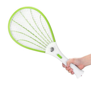 Rechargeable Electric Mosquito Swatter with LED Light Insect Pest Bug Fly Zapper Hand Racket Killer-UlGadget