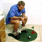 Sports and Entertainment Potty Putter Toilet Putting Mat Golf Game for Bathroom-UlGadget