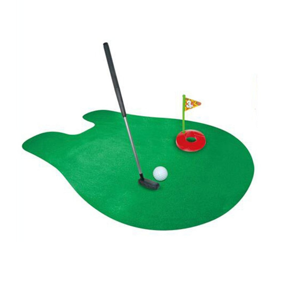 Sports and Entertainment Potty Putter Toilet Putting Mat Golf Game for Bathroom-UlGadget