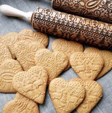 43*5cm Christmas Embossing Rolling Pin Baking Cookies-UlGadget