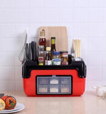 Kitchen Food Storage Rack Seasoning Box Can Bottle Set Combination Knife Holder-UlGadget