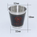 4pcs/lot 70ml Travel Cups Set Mugs PU Leather-UlGadget