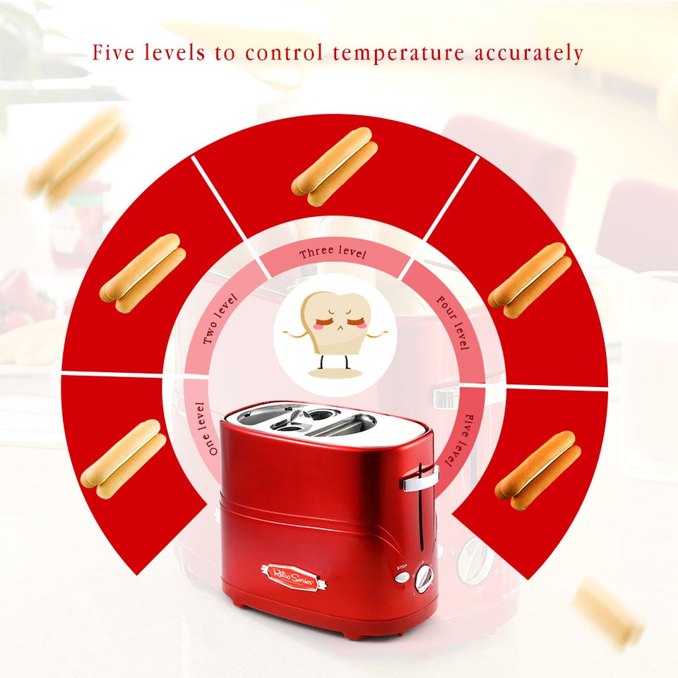 Removable Pop-up Adjustable cooking time Simple to clean Breakfast Bread Hot Dog Toaster-UlGadget