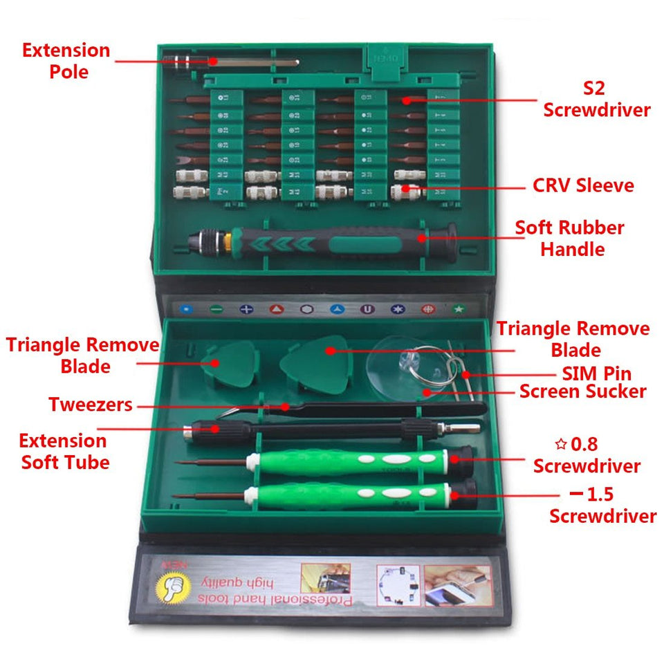 Home and Garden, Appliance 38 in 1 Magnetic Screwdriver Kit-UlGadget