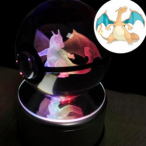 Real Pokemon Ball Crystal Transparent 3D Lamp Diameter 5cm Fancy Night Lights For Decorative Gifts-UlGadget