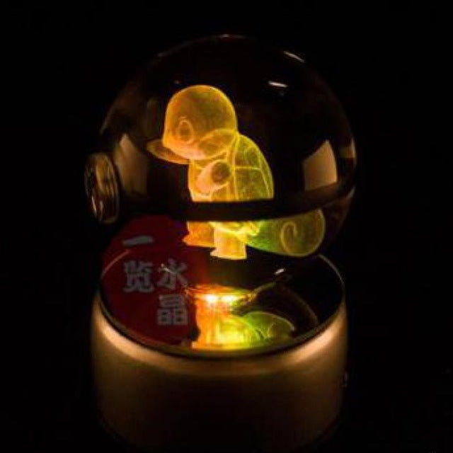 Real Pokemon Ball Crystal Transparent 3D Lamp Diameter 5cm Fancy Night Lights For Decorative Gifts-UlGadget