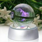 Real Pokemon Ball Crystal Transparent 3D Lamp Diameter 5cm Fancy Night Lights For Decorative Gifts-UlGadget