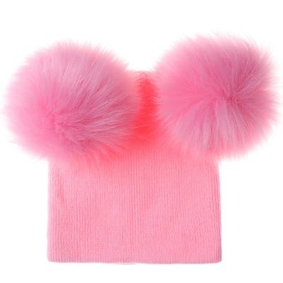 Knitted Pom Pom Beanie Hat