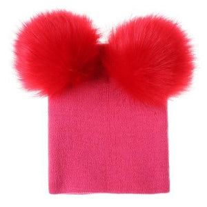 Knitted Pom Pom Beanie Hat