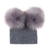 Knitted Pom Pom Beanie Hat