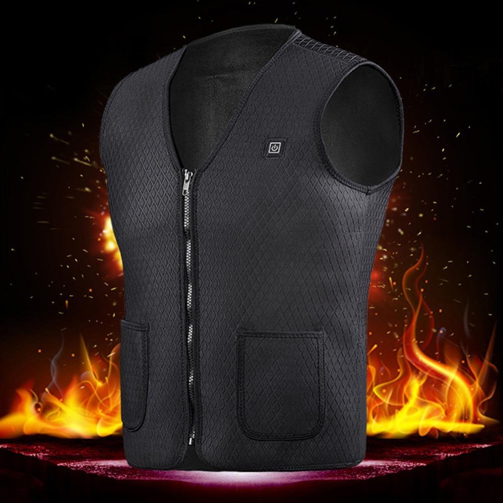 USB Rechargeable Heat Vest Washable Size Adjustable For Outdoor Camping Hiking Golf-UlGadget