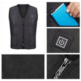 USB Rechargeable Heat Vest Washable Size Adjustable For Outdoor Camping Hiking Golf-UlGadget