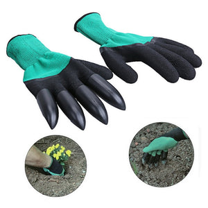 Colorful Claws Quick Easy to Dig and Plant 4 ABS Plastic Garden Genie Rubber Gloves-UlGadget