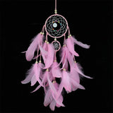 Dream Catcher LED lighting Handmade Traditional Feather Hanging Home Wall Decoration-UlGadget