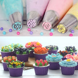 7pcs HAPPY BAKES FLOWER NOZZLES Stainless Steel Icing Piping Tips Rose Tulip Flower DIY Cake Decoration Kitchen Baking Supply-UlGadget