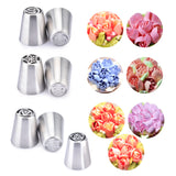 7pcs HAPPY BAKES FLOWER NOZZLES Stainless Steel Icing Piping Tips Rose Tulip Flower DIY Cake Decoration Kitchen Baking Supply-UlGadget