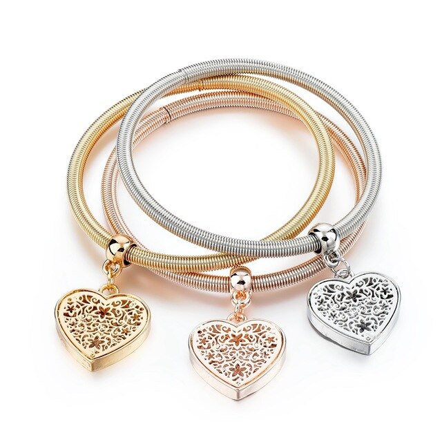 3pcs Multilayer Mix Color Gold, Rose-gold and Silver "Tree of life" Charm Pandora-UlGadget