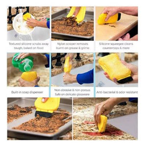 Magic Eco-Friendly 3 In 1 Silicone Sponge Dish Washing Brush-UlGadget