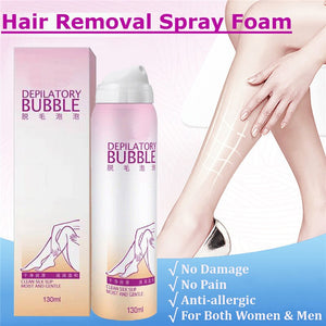 130ML/Bottle Painless Spray and Swipe Hair Removal Cream Depilatory Bubble Mousse Spray-UlGadget