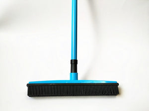 MIRACLE RUBBER PET HAIR BROOM with Squeegee & Telescoping Handle That Extends from 3 - 5'-UlGadget