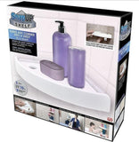 No Drill Triple Wall Corner Snap Up Bathroom Shelf Organizer-UlGadget