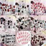 24PCS/Set Ready-to-wear Full Cover Glue False Nail Art Manicure