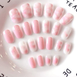 24PCS/Set Ready-to-wear Full Cover Glue False Nail Art Manicure