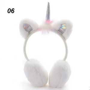 Unicorn Gradient Plush Warm Earmuffs For Kids Soft Muffs Ear-UlGadget