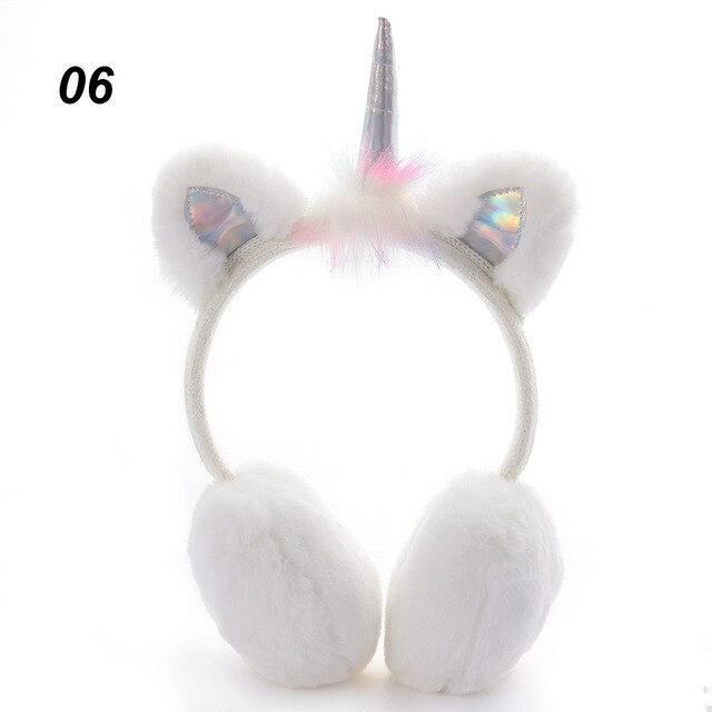 Unicorn Gradient Plush Warm Earmuffs For Kids Soft Muffs Ear-UlGadget