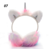 Unicorn Gradient Plush Warm Earmuffs For Kids Soft Muffs Ear-UlGadget