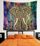 Bohemian Room Decor or Curtains Yoga Elephant Mandala Tapestry-UlGadget