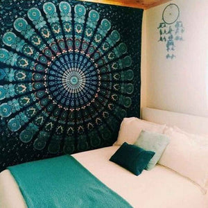 Bohemian Room Decor or Curtains Yoga Elephant Mandala Tapestry-UlGadget