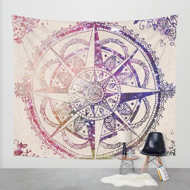 Bohemian Room Decor or Curtains Yoga Elephant Mandala Tapestry-UlGadget