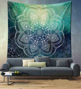 Bohemian Room Decor or Curtains Yoga Elephant Mandala Tapestry-UlGadget