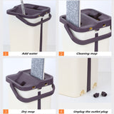 Magic Cleaner with Bucket Wringer and 2 Reusable Microfiber Mop Pads for Wet and Dry Mopping on All Surfaces-UlGadget