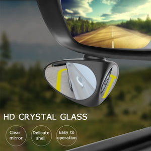 New 2 in 1 Adjustable 360 Rotation Wide Angle Car Blind Spot Park Mirror-UlGadget