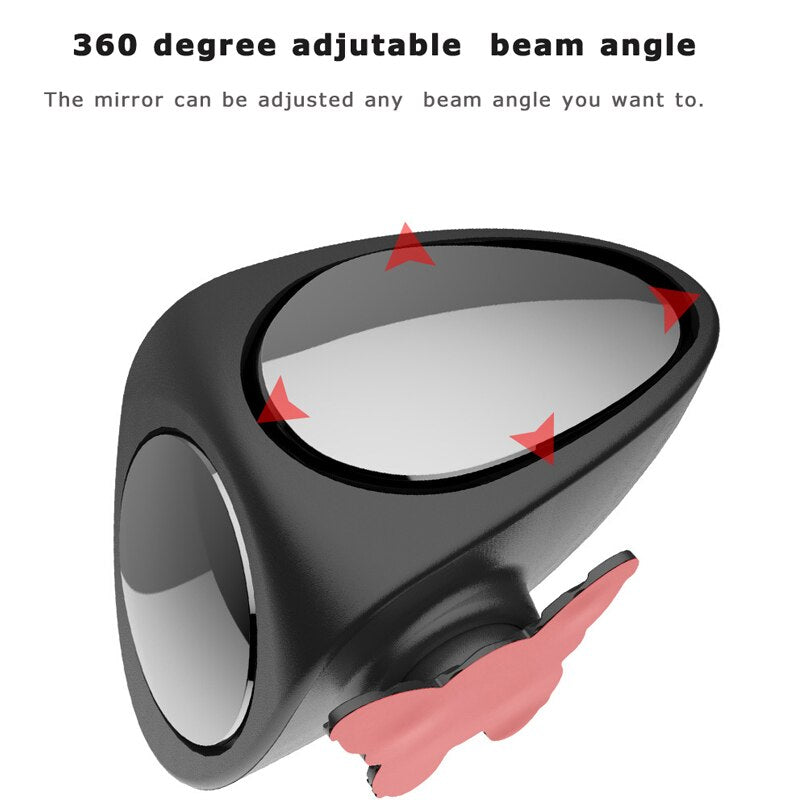 New 2 in 1 Adjustable 360 Rotation Wide Angle Car Blind Spot Park Mirror-UlGadget