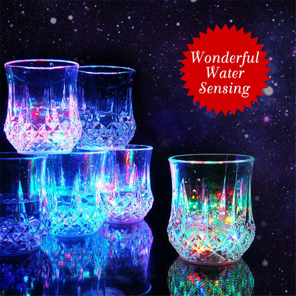 4 sets Liquid Activated Multicolor LED Glasses Beer Whisky For Bar Club Party Supplies-UlGadget