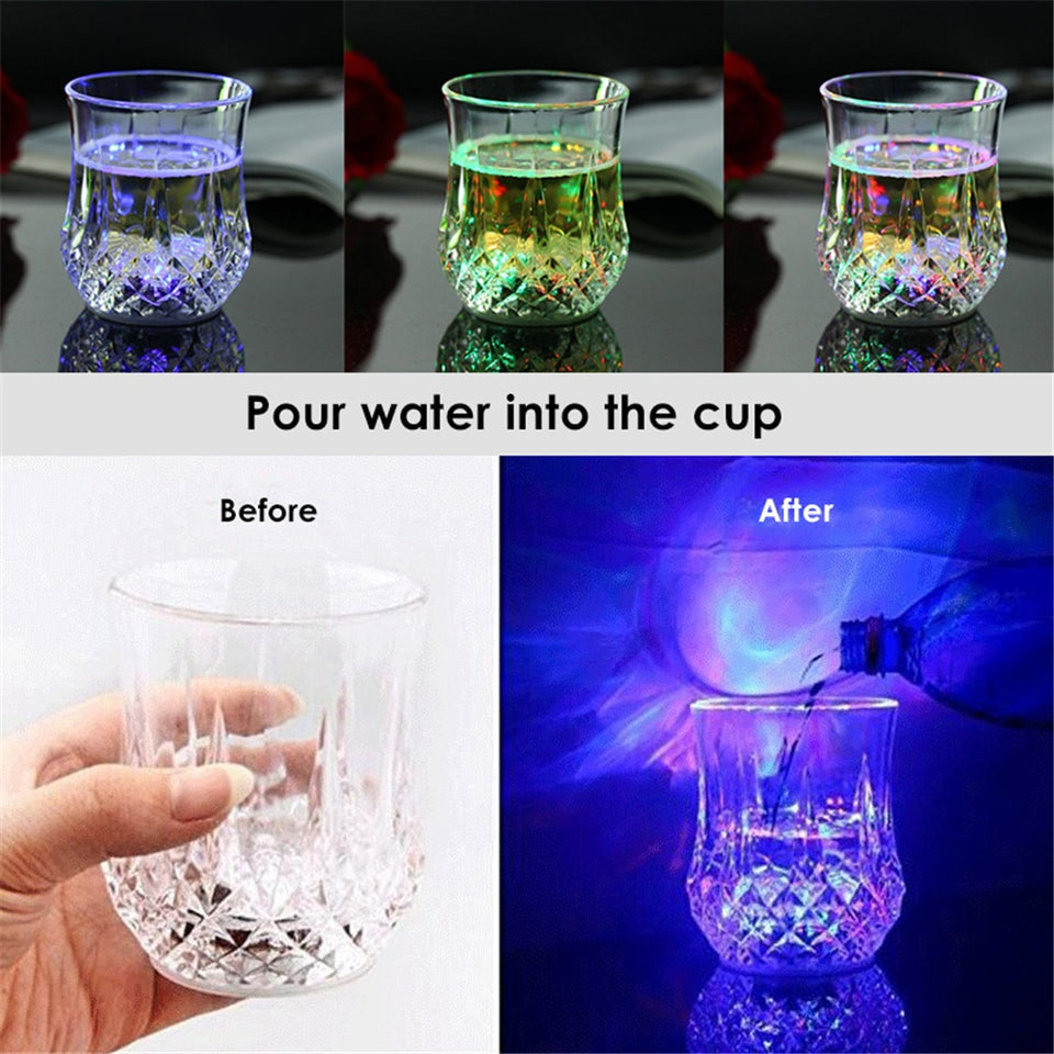 4 sets Liquid Activated Multicolor LED Glasses Beer Whisky For Bar Club Party Supplies-UlGadget