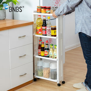 3/4 Layer Removable With Wheels Mobile Creative Kitchen Storage Shelf-UlGadget