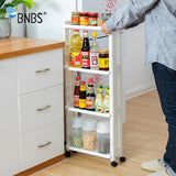 3/4 Layer Removable With Wheels Mobile Creative Kitchen Storage Shelf-UlGadget