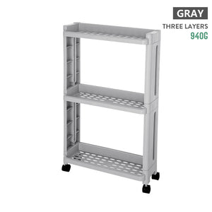 3/4 Layer Removable With Wheels Mobile Creative Kitchen Storage Shelf-UlGadget