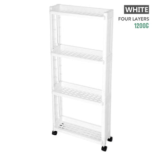 3/4 Layer Removable With Wheels Mobile Creative Kitchen Storage Shelf-UlGadget