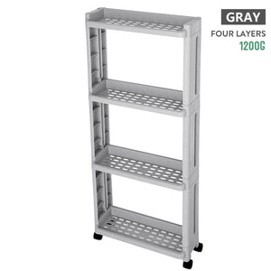 3/4 Layer Removable With Wheels Mobile Creative Kitchen Storage Shelf-UlGadget