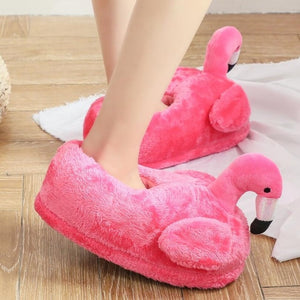 Flamingo Slippers Warm Cotton Winter Lovely Home Women Slippers-UlGadget