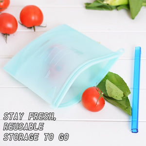 Reusable Silicone Food Bag Vacuum Seal Food Fresh Fruit Meat Milk Storage Containers Refrigerator Ziplock Kitchen Organizer-UlGadget