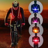 LED Reflective Safety Vest Night Running Cycling Outdoor Sports Safety Reflective Jacket Vest-UlGadget